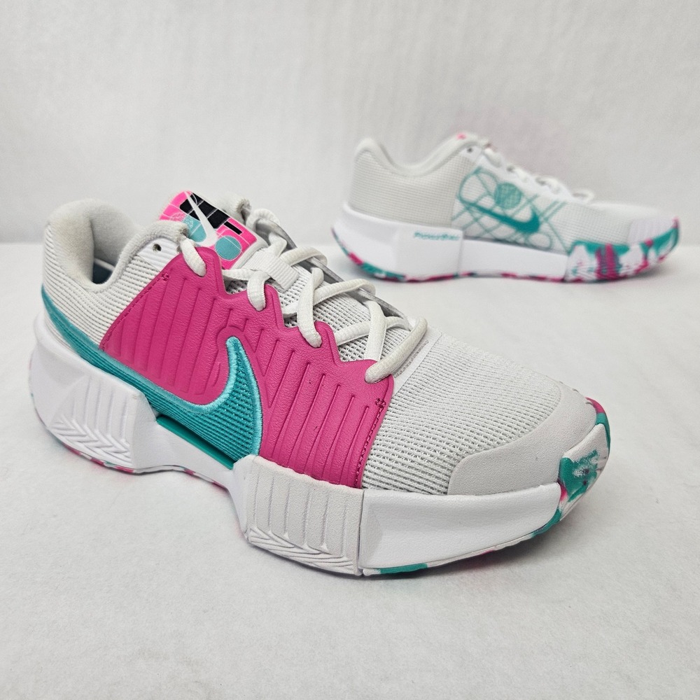 Nike Zoom Challenge PB Pickleball Shoes FQ4155-101 White Green Pink Women Size 6